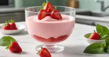 mousse de morango